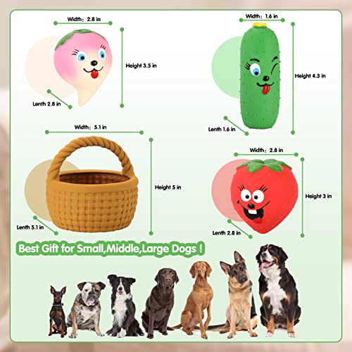 Letsmeet Squeaky Dog Toys Cute Funny Latex Sound Toys Chewing Squeaky Toy For Interactive Fetch Play For Small Medium And Large Dogs #TOP5