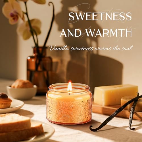 NORVENCE Candles Gifts for Women, Scented Candle Gift Set of 4, Scented Candles for Home, Birthday and Christmas Candle Gifts for Women (Vanilla, Lavender, Cinnamon, Jasmine, 14.4 oz) - Image 5