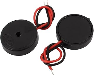 Aexit 2Pcs DC Security & Surveillance 30V 80dB Sound Passive Electronic Buzzer Alarm 14mm x Horns & Sirens 4mm Black