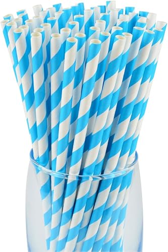 100 pajitas de papel biodegradables, pajitas de papel coloridas para beberdecoración en cumpleaños, aniversario, boda, vacaciones, celebraciones,