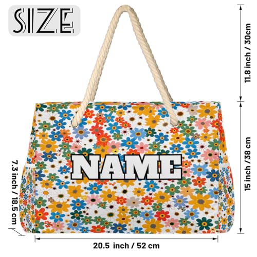 Personalized Beach Bag for Women, Large Beach Tote Bags, Waterproof Sandproof Pool Swim Bags with Zipper2