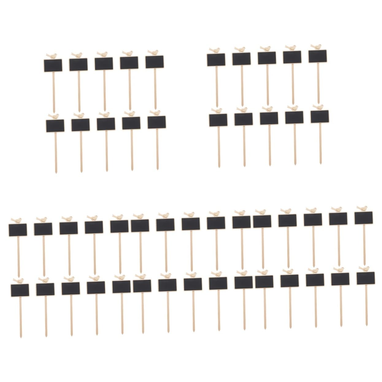 BESPORTBLE 50pièces Étiquettes De Plantes Bois Lot De Ardoises Pour Identification De Fleurs Et Plantes Pot Idéales Pour Jardinage Et Décoration De
