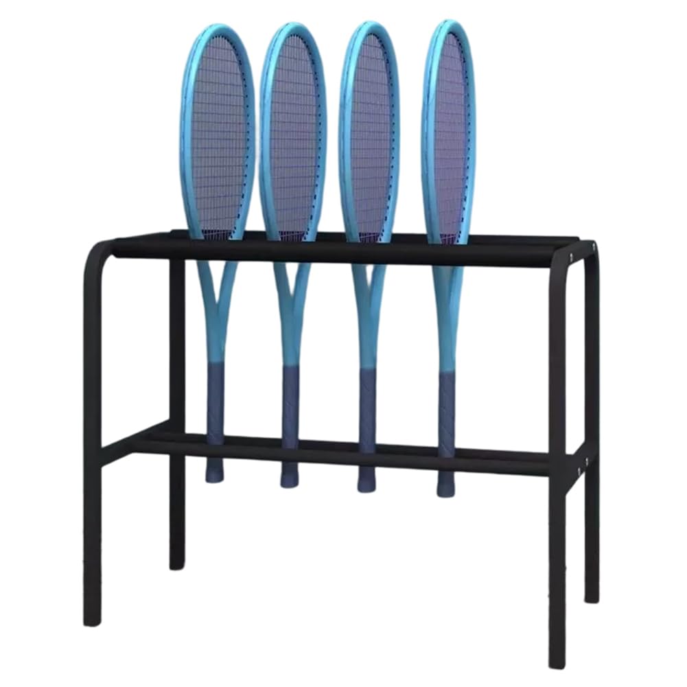 Estante De Almacenamiento De Raquetas De Tenis De Alta Resistencia con Acolchado De Espuma; Soporte De Exhibición De Raquetas De Bádminton, Adecuado para Gimnasios, Escuelas