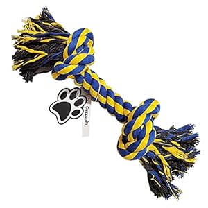 Hundespielzeug Seil mit 2 Knoten für Große und Mittlere Hund，40cm