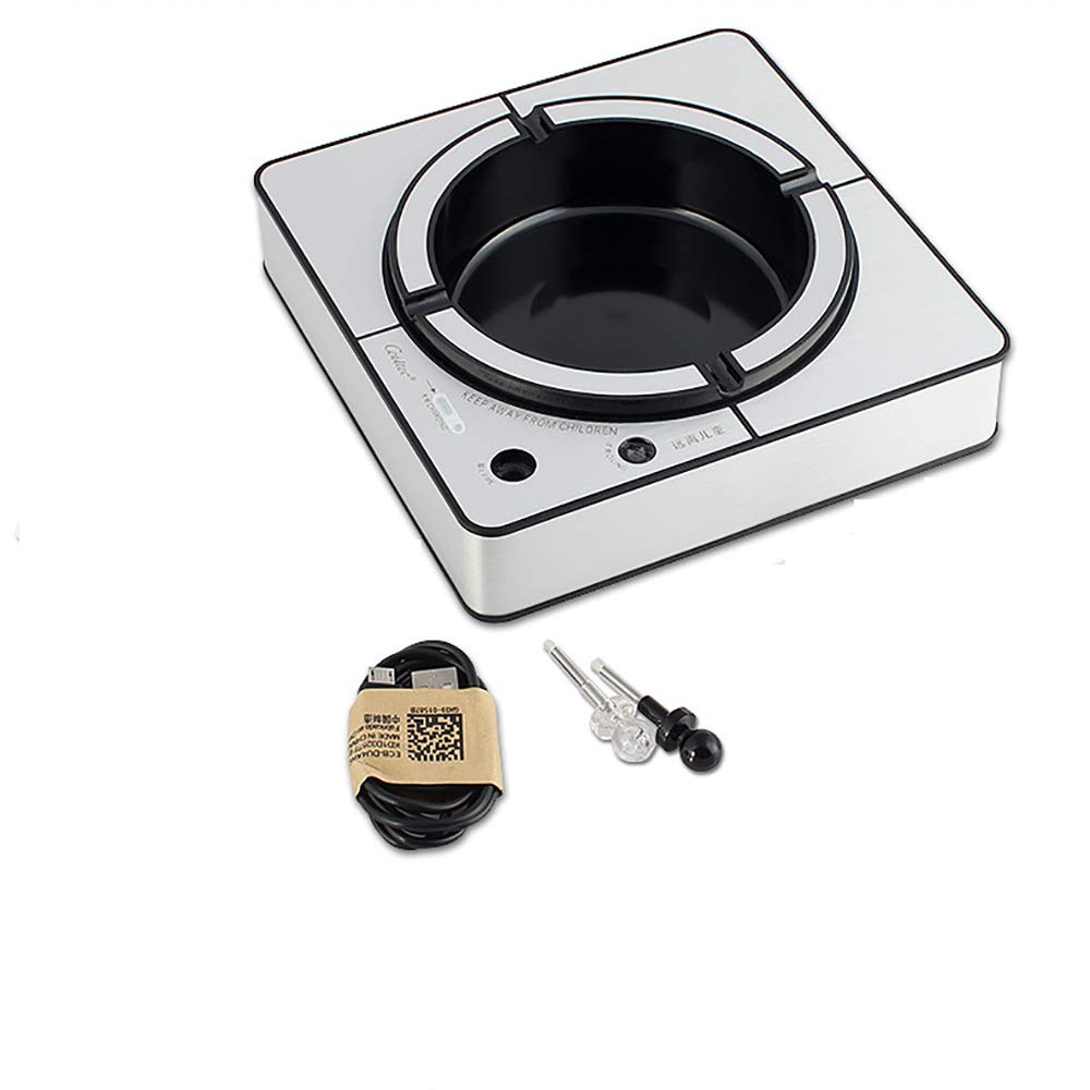 WeeLion High-end creative ashtray, fashion personality business home gifts boutique technology trend ashtray,Silver