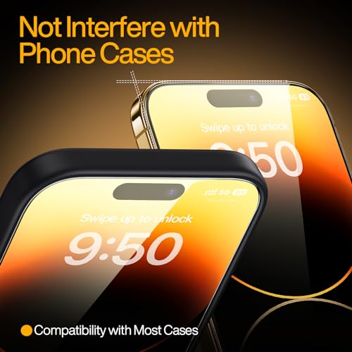 Image of SMARTDEVIL (3+3 Pack HD Clear Screen Protector for iPhone 14 Pro Max with 3 Camera Lens Protectors, 9H Tempered Glass, Shatter-Resistant, SmartPull Dust & Bubble-Free Install Frame, Case-Friendly