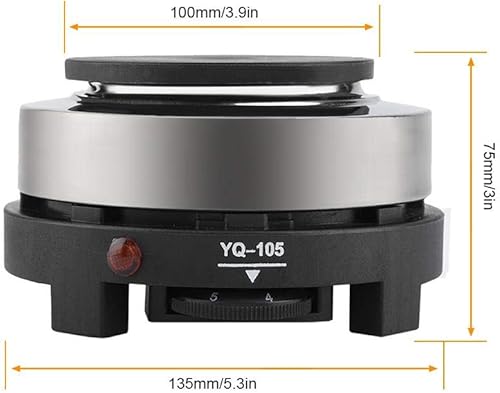 Miniatura 5 de Maxmartt - Mini estufa eléctrica, portátil de 500 W, mini estufa eléctrica de placa caliente multifunción para el hogar (enchufe de EE. UU. 110 V)