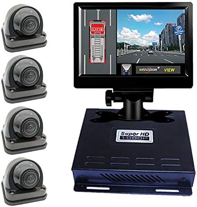 best 360 degree bird view camera for car that will change your driving experience 7 Weivision 1080P FHD 360 Degree Bird View Surround Panoramic View Car Vihicle DVR Camera System Kit for Fire Engine/Bus/School Bus/Truck/Semi-Trailer/Box Truck/RV + 7inch HD Display …