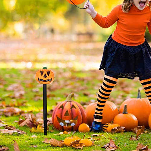 BESPORTBLE 5Pcs Halloween Pumpkin Pathway Lights - Stake Lights Halloween Outdoor Decorations, Pumpkin Decor for Yard Lawn Garden - Image 3