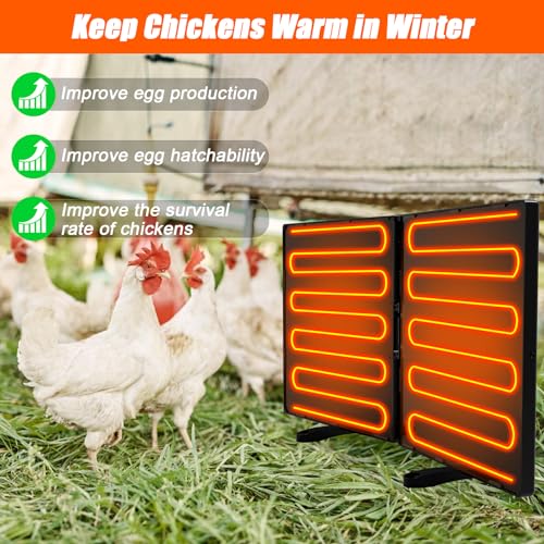 Keltne JS-25 Foldable Chicken Coop Heater For Winter, 240W Large Size Waterproof Chicken Heater For Coop, Radiant Heat Chicks Coop Heater thumb #6