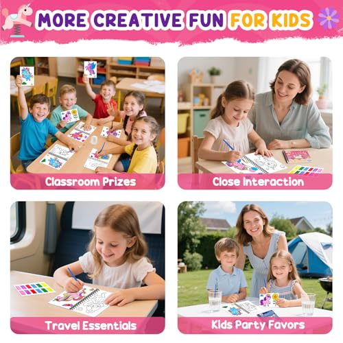Image of ZMLM 24 Pack Unicorn Coloring Books - Birthday Party Favors for Kids 4-8