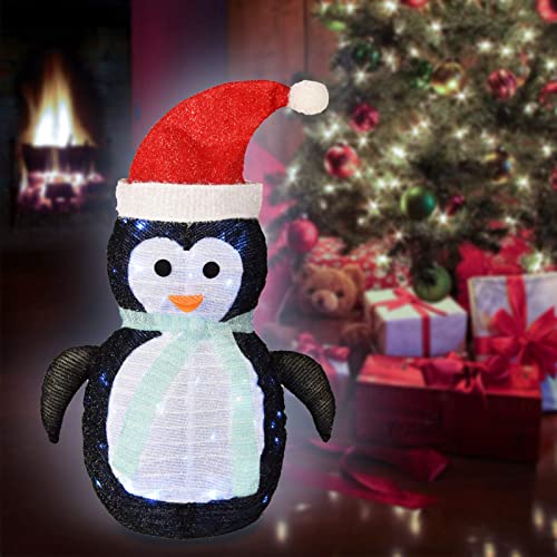 Bstge Christmas Decorations Lights Indoor/Outdoor, Fabric Penguin Battery Operated Lights, Christmas Lights for Home, Garden, Party, Yard Decor