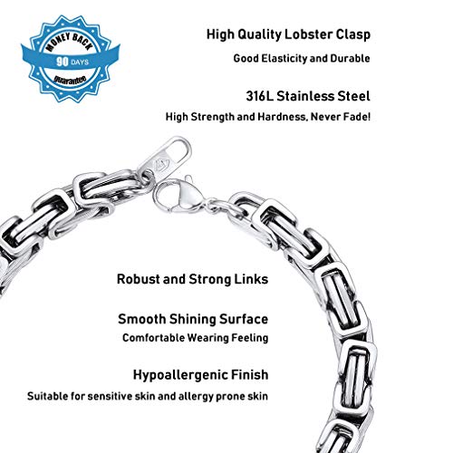 Prosteel Byzantine Chain Bracelet Vintage Chunky Bracelets Men Women Jewelry Stainless Steel Bracelets #TOP3