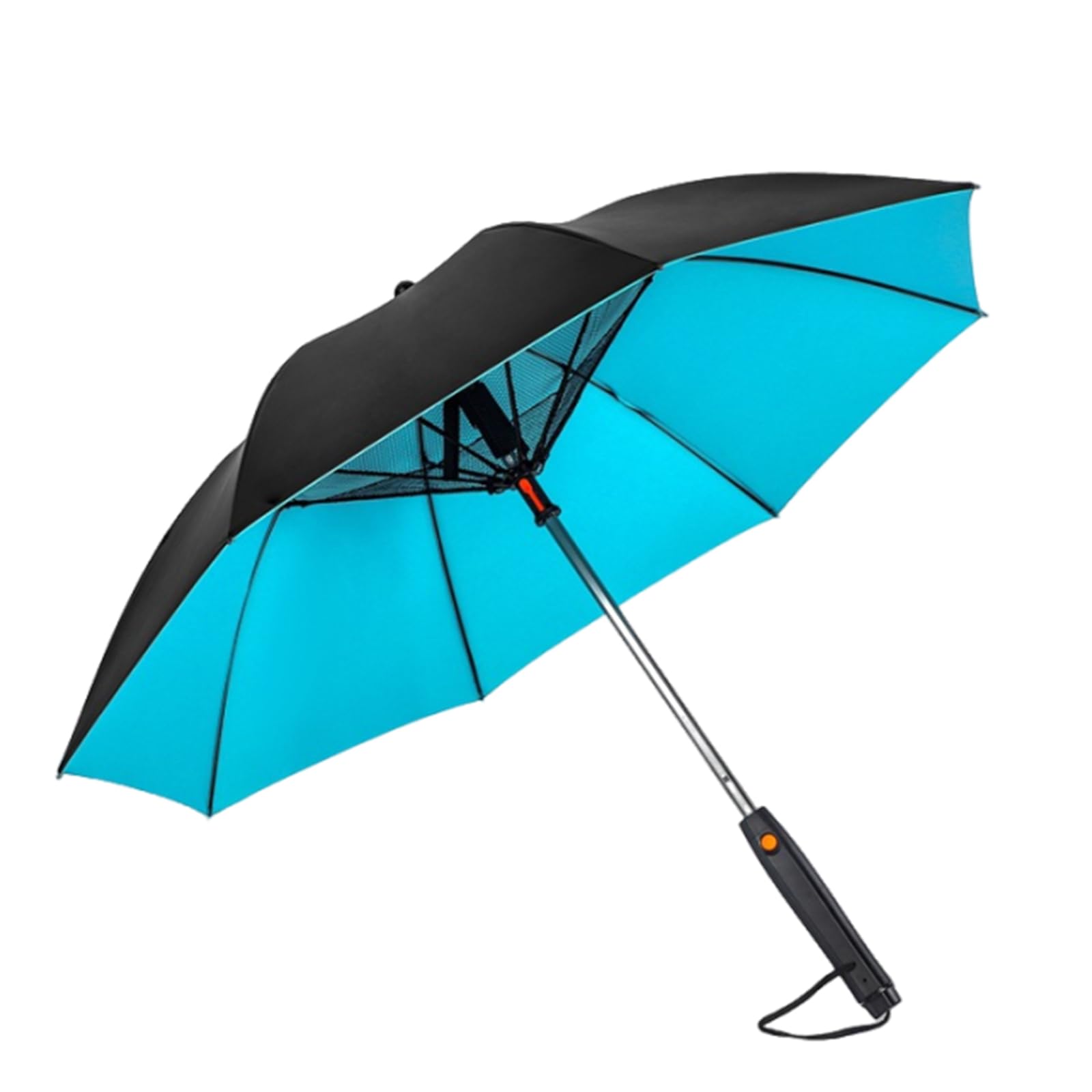 Uqezagpa Black Outside And Bl Outdoor Battery Powered Sun Umbrellas Cooling Misting Fan Umbrellas For Spectators Innovative