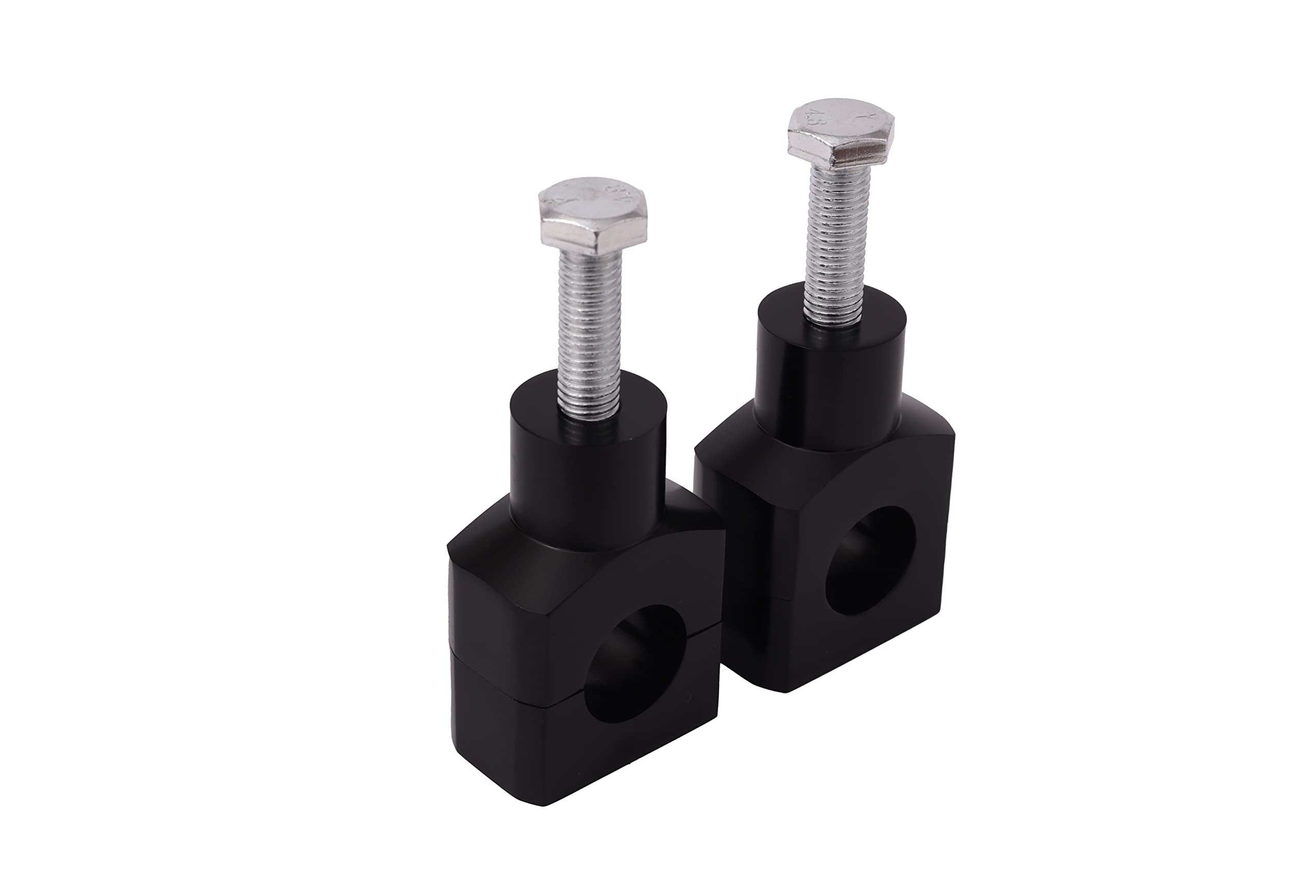 Paire 1“ 25mm moto guidon riser Guidon rehausseurs Noir Aluminium qualité universel Fit pour guidon 1 (25 mm) de diamètre moto