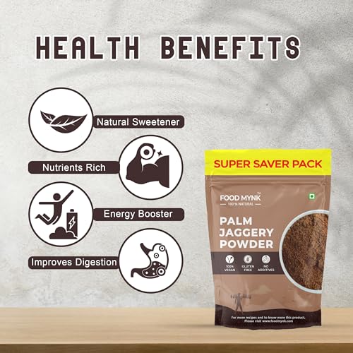 Image of Food Mynk Palm Jaggery Powder (1Kg) | Palm Sugar | Palm Jaggery Powder | Karupatti | Thati Bellam (1Kg)