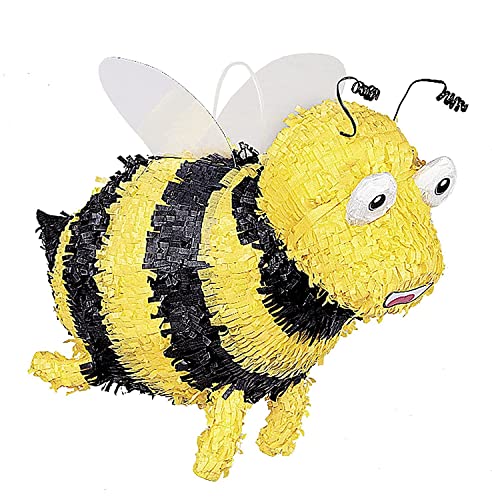 Bumble Bee Pinata Yellow Black Paper 15 x 95 1 Pc Adorable Party Decoration Perfect for Kids Birthdays Celebrations