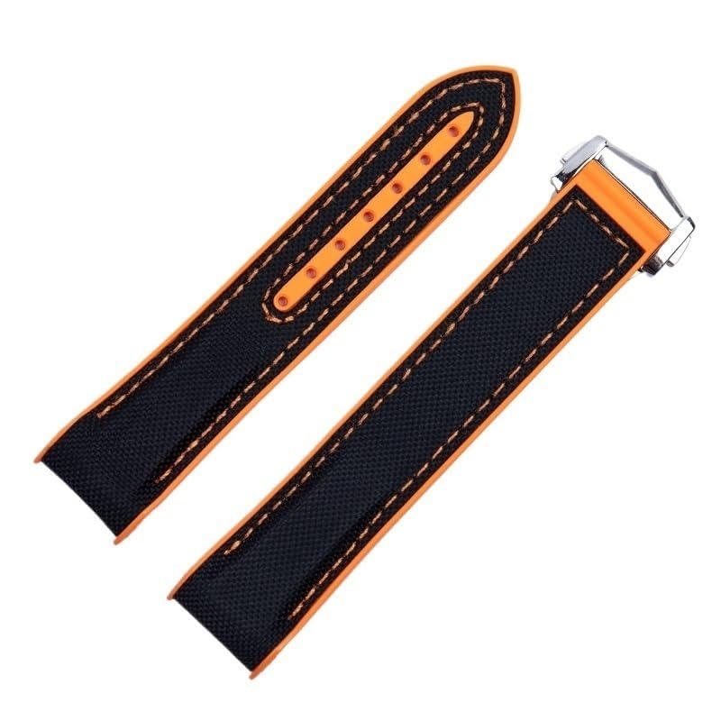 Bracelet montre 21mm anti-transpiration en caoutchouc nylon pour Omega 600