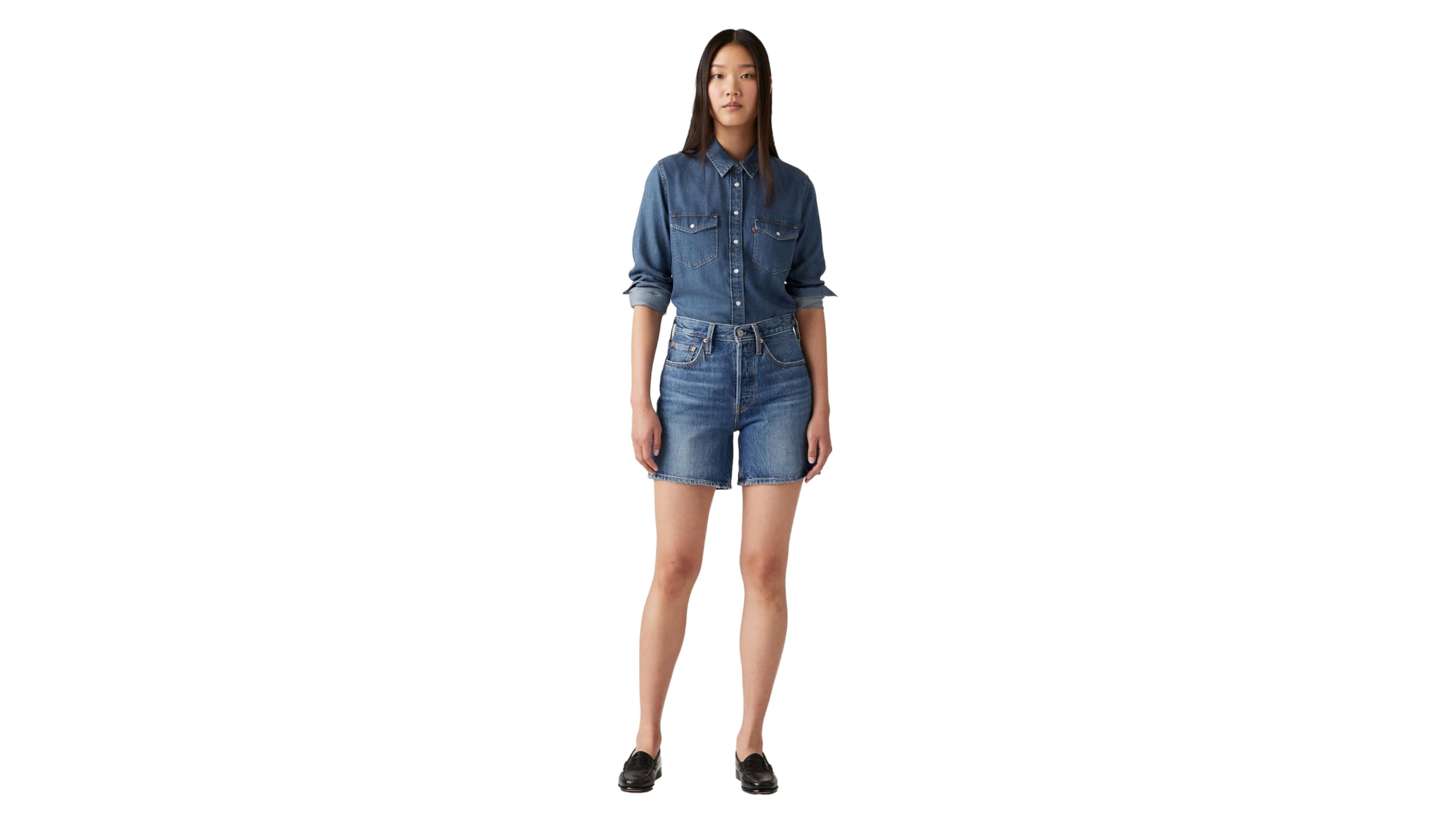 501 Mid Thigh Şort Kadın