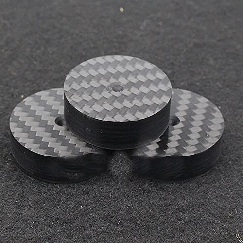 Isolamento dell'altoparlante in Fibra di Carbonio Nero Hi-End 40x15mm 25x5mm 30x10mm 50x20mm Base Pad Piedi di Scarpe Piedi HiFi Audio AMP Cono del Cono Pad (Color : 50X20MM)