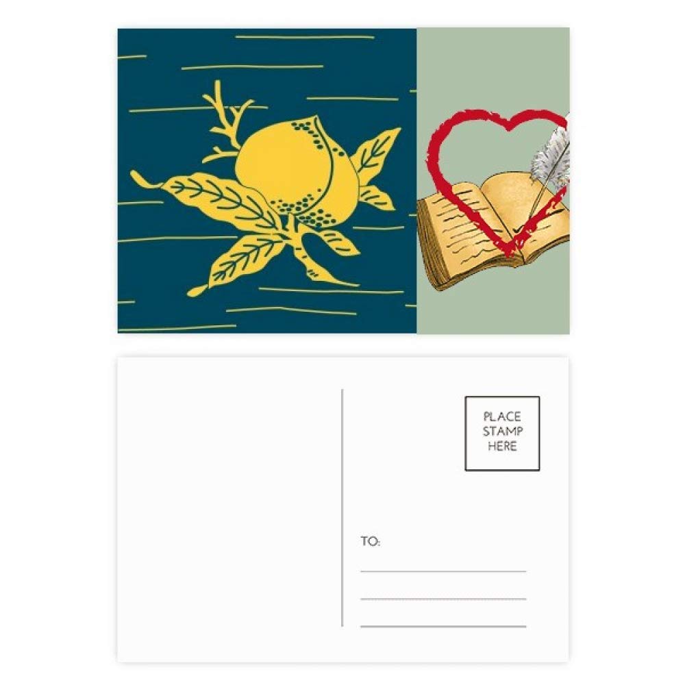 Painting Culture Lot de 20 cartes postales de remerciement Jaune pêche