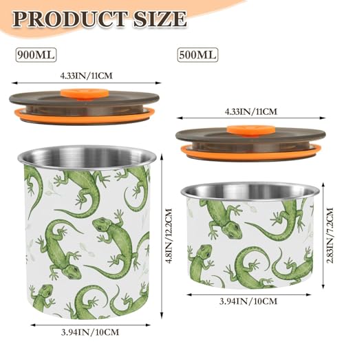 Contenedor hermético para café de acero inoxidable 900 ml miniatura 2