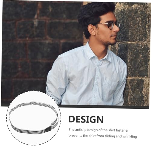 NOLITOY Shirt Stay Belt for Men Anti-slip Waistband Comfortable Fashionable Style4