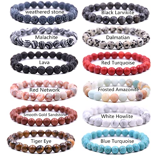 Beaded Bracelets for Men Women His and Hers Couples Bracelets Elastic Stretch Mens Womens Bracelet4