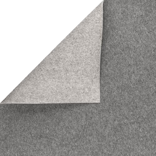 Primaflor Event-Teppich Podium | 100 x 300 cm | Zinn | Messeteppich b1 Meterware | 2 mm | schwer entflammbar CFL-S1 | rutschsicher | Messe-Bodenbelag für Hochzeit, Event & Ausstellung