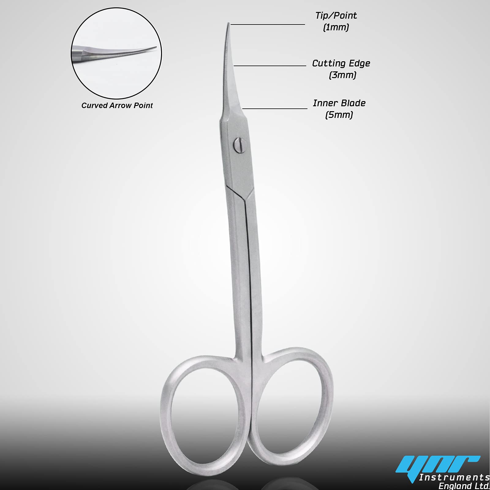 Nail Scissors Professional Cuticle Scissors Extra Strong Straight Curved Manicure Nail Art Scissors (CS-04)