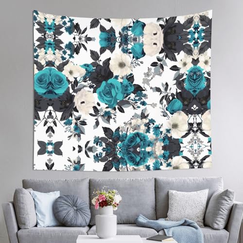 WZYWHJ Wandteppich mit Rosen-Motiv, 152,4 x 129,5 cm, weich, hochwertig und leicht, geeignet für Wandbehang