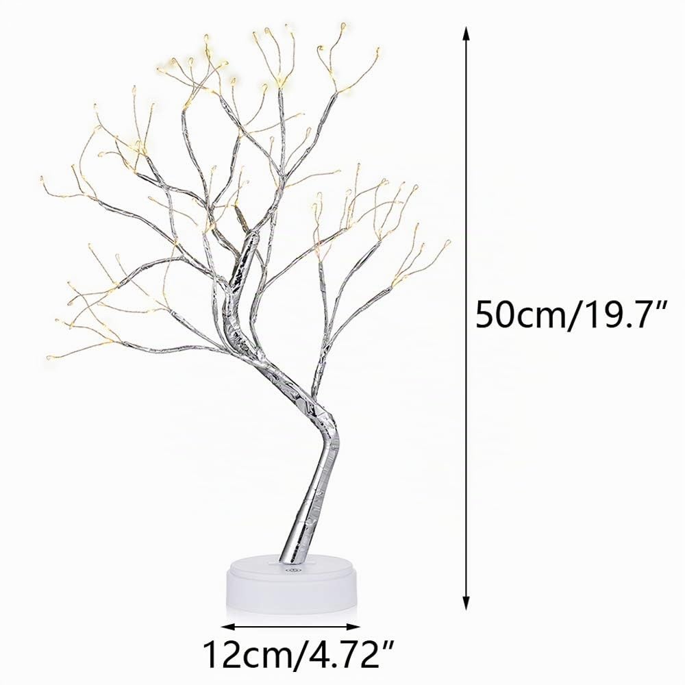 Nuptio Albero Betulla Luci: Ramoscello Bonsai Albero 1.6 Ft Albero Pasqua Natale Alberi Illuminati La Decorazione Festa A Casa Compleanno Compleanno Arredamento Interno (Luce Bianca Calda, 1 Pezzo)