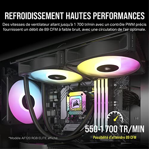 Corsair CO 9050156 WW système de refroidissement d'ordinateur Boitier PC Ventilateur 14 cm 2 pièce Neuf - vue 7