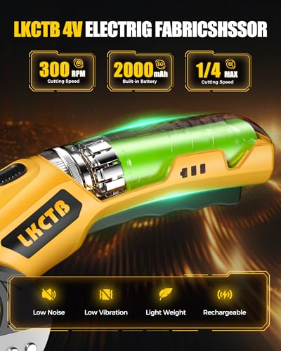 Electric Scissors, Cardboard Cutter, With LED Light, High-Efficiency Brushless Motor, 2000mAh Battery, Tungsten Steel Blade, Suitable for Cloth, Cardboard, Leather, Carpet