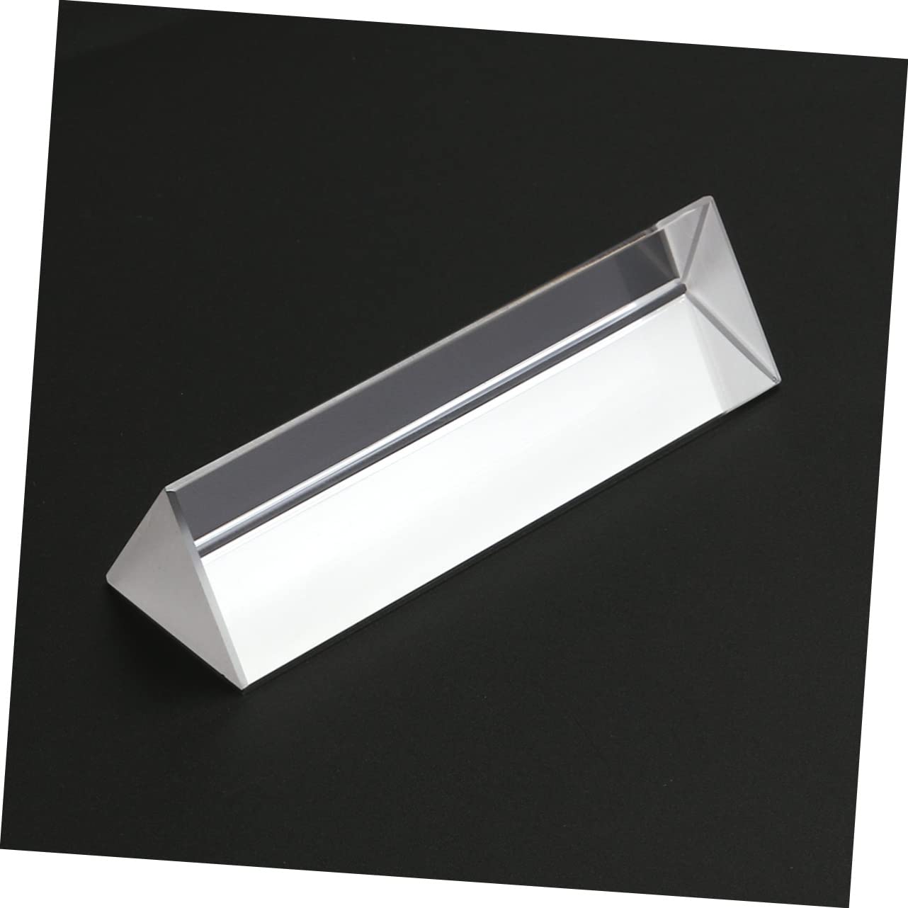 PRETYZOOM Optical Glass Prism for Teaching Light Spectrum Physics Triangular Design for and Color Separation Presentations