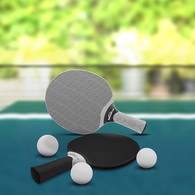 Image of Senston Table Tennis Bat Set, Professional Table Tennis Set for 2-4 Players, Composite Rubber Table Tennis Bat, Indoor or Outdoor Games