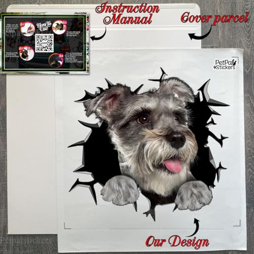 Image of Vinyl Dog Stickers - Dog Lover Car Decals (Schnauzer)