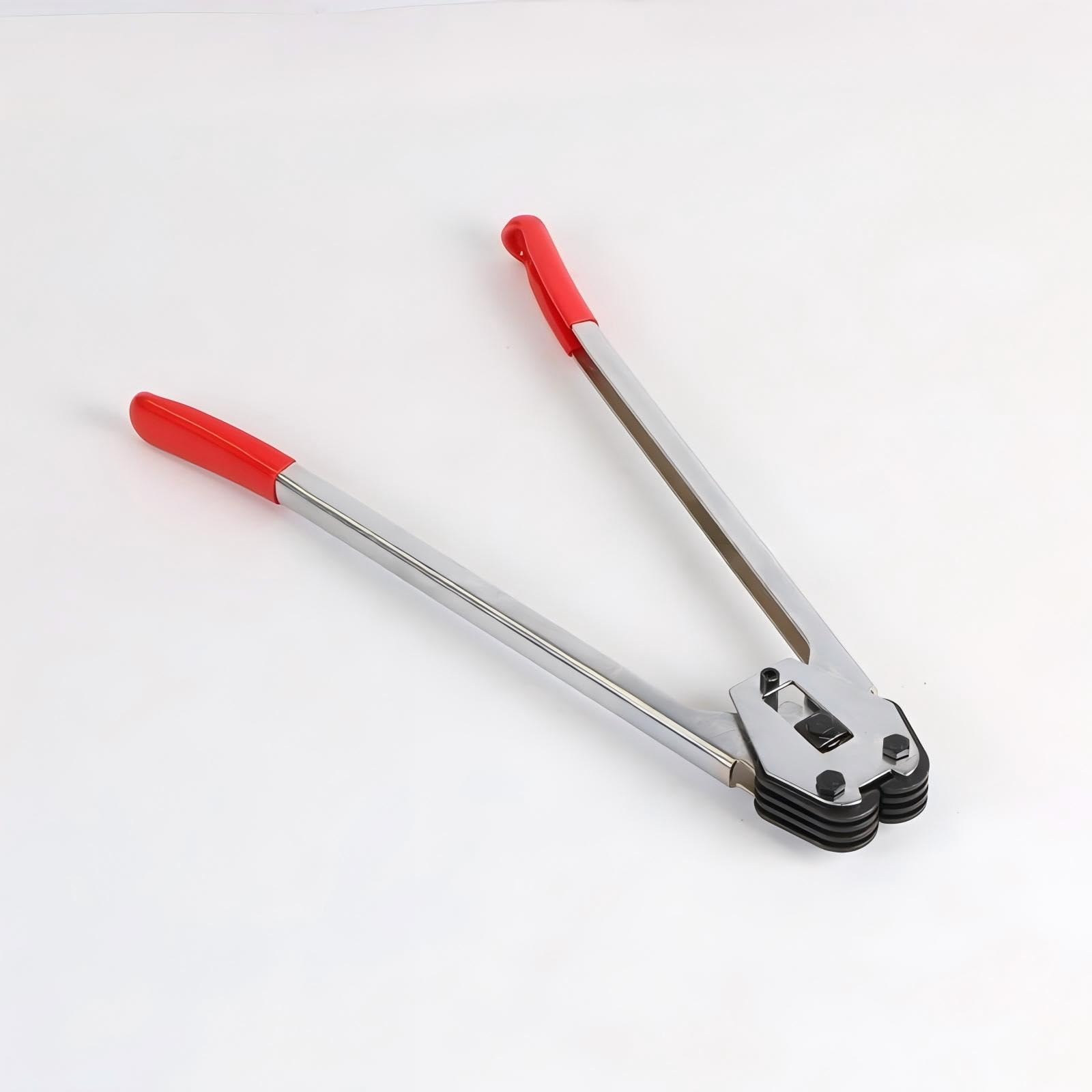 Pinza for flejar cromada, pinza for herramienta for PET Fácil de transportar | Alicates for engarzar Adecuados for espesores de 0,6 a 1,0 mm y anchos de 12 a 16 mm