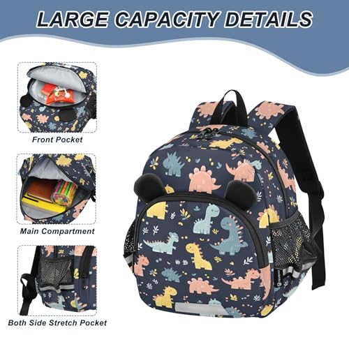 Cute Dinosaur Toddler Backpack for Girls Boys,Preschool Kindergarten Backpack Kids Backpacks for Girls B04041063