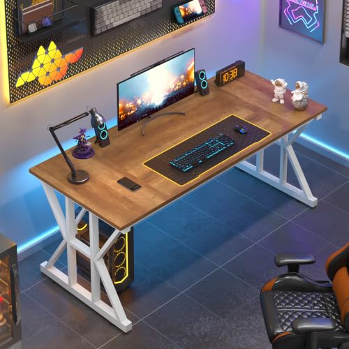 Image of 55 inch Large Computer Desk with Thickened Frame for Home Office, Living Room