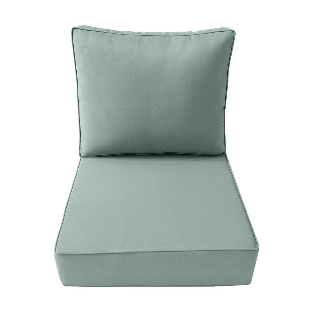 DBM IMPORTS *Cover ONLY*-Outdoor Deep Seat Backrest Pillow Slipcover Piped Trim Medium-AD002