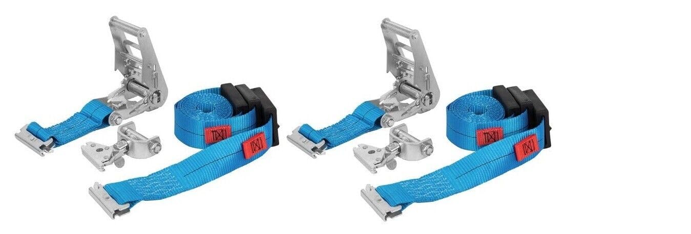 Everything for trailers, RVs and trucks and more - For Erickson E-Track Wheel Tie-Down Strap with Roller Idler and Ratchet - Set of 2 (FS1XN-2317)