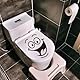 BOBOZHONG Sticker Lustiger Aufkleber,8 Stück Smile de Toilette WC Aufkleber,DIY Badezimmer Wandtattoo Sticker,Sticker Toilette Abnehmbare Aufkleber für Badezimmer,Wandaufkleber Dekor 24x18cm