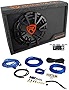 Rockville RWS12CA Slim 1200 Watt 12' Powered Car Subwoofer Enclosure + Wire Kit