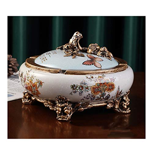 Cendriers Anti-vol Plateau de Table Ash, Plateau résine de Bureau Cigarette Cendres avec Couvercle, for intérieur ou extérieur Utilisation, Bureau Décoration Cendrier à Fumer (Taille : C)