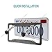 Aootf Carbon Fiber License Plate Frames- Metal Aluminum Plate Frames Printed Carbon Patterns for Front & Rear 4 Holes Black Car Tag Holders with Screw Caps