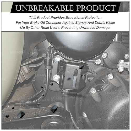 Image of MIKANIX Premium Classic 350 Be Reborn Next Gen Brake Oil Container Guard Compatible With /For Royal Enfield (Black)