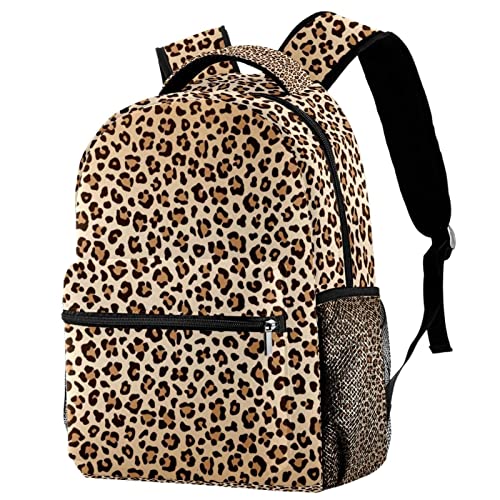 Sac à dos léopard marron de voyage finitions soignées style campus