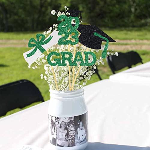 Green Graduation Centerpiece Grad Party Decorations Glitter Sticks Class Of Supplies 16 Pieces #TOP3
