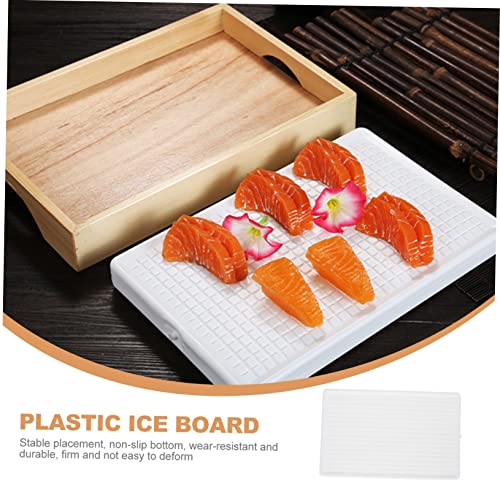 Plato reutilizable redondo de plástico para sushi miniatura 3